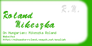 roland mikeszka business card